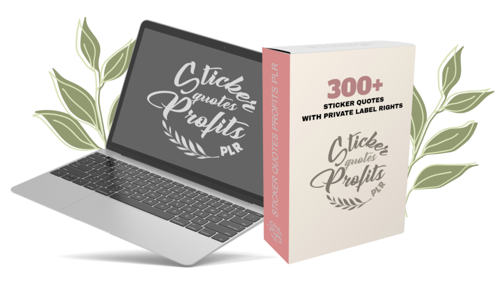 Sticker Quotes Profits PLR review image