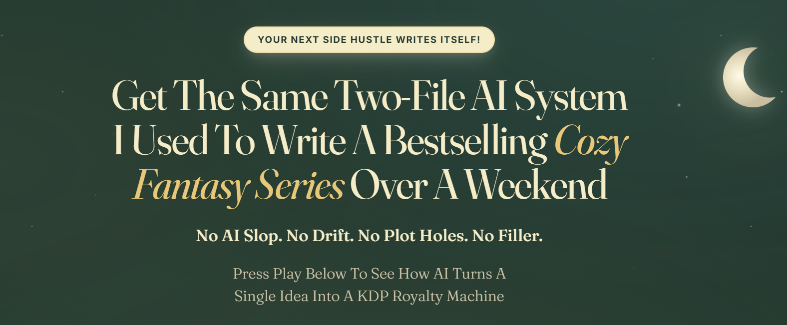 cozy co-author sales page headline