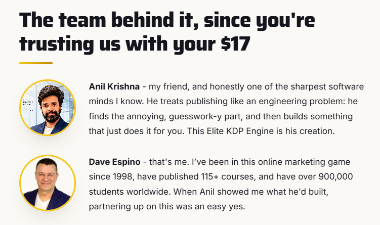 Dave Espino and Anil Krishna